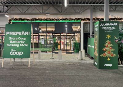 Ingången till Stora coop i Barkarby