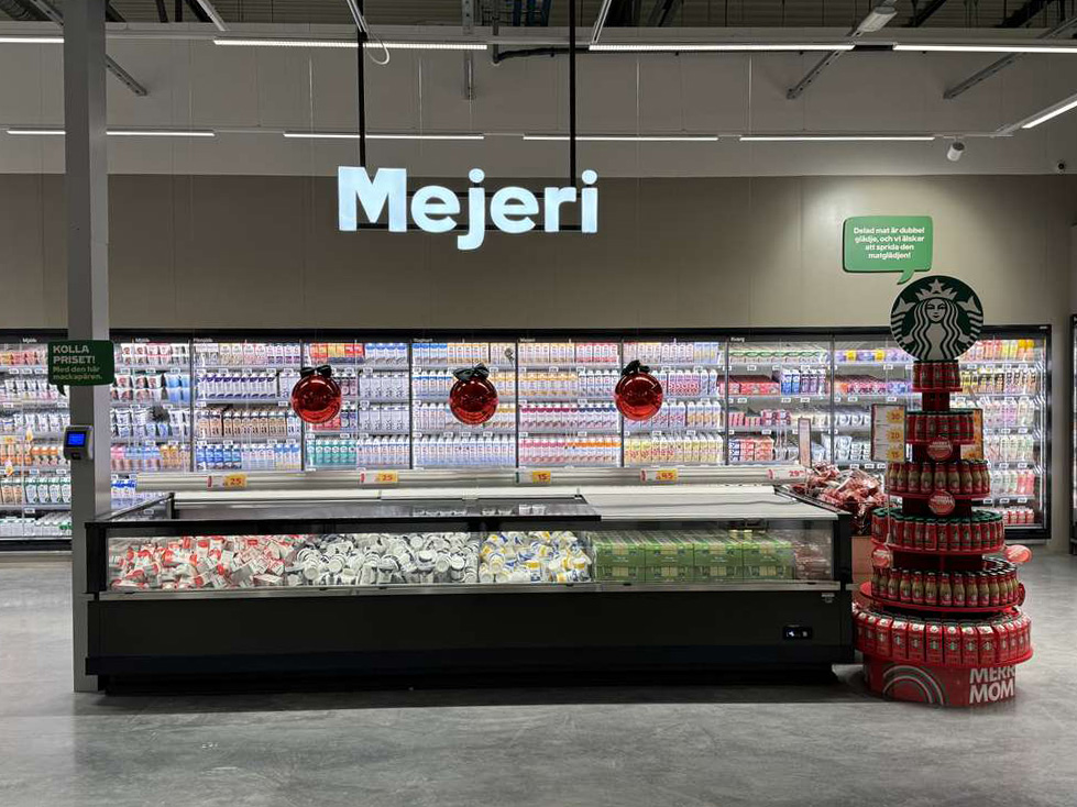 Mejeri på stora Coop i Barkarby